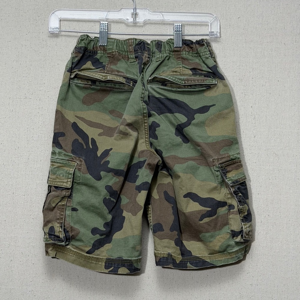 Gap Kids Camo Cargo Shorts Boys 14 Baggy Woodland Camouflage Utility Y2K - Picture 6 of 9